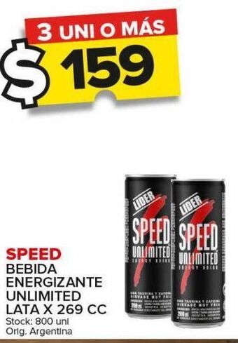 Carrefour Maxi Bebida energética speed unlimited lata x 269cc oferta