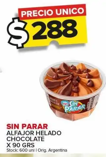 Carrefour Maxi Alfajor helado sin parar chocolate x 90g oferta