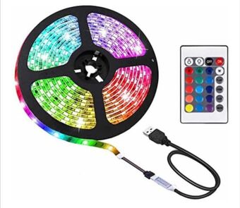 Frávega Tira led 2,5 mts rgb con usb oferta