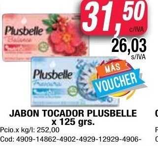 Maxiconsumo Plusbelle Jabon Tocador x 125grs oferta