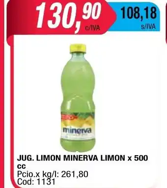 Maxiconsumo Minerva Jug. Limon x 500cc oferta