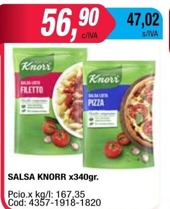 Maxiconsumo Knorr Salsa x 340gr oferta