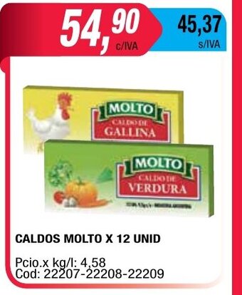 Maxiconsumo Molto Caldos x 12 Unid oferta