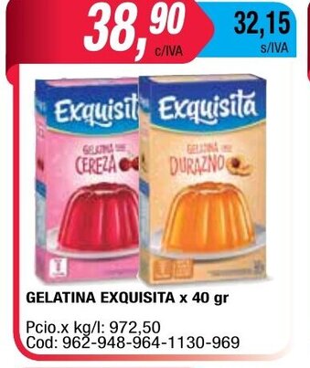 Maxiconsumo Exquisita Gelatina x 40gr oferta
