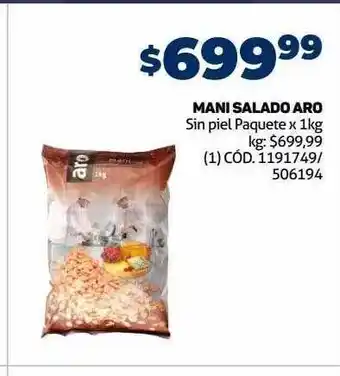 Makro Mani salado aro oferta