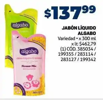Makro Jabón líquido algabo oferta
