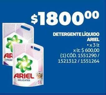 Makro Detergente líquido ariel oferta