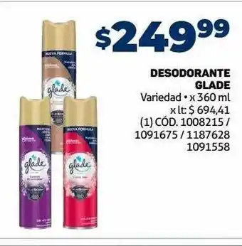 Makro Desodorante glade oferta