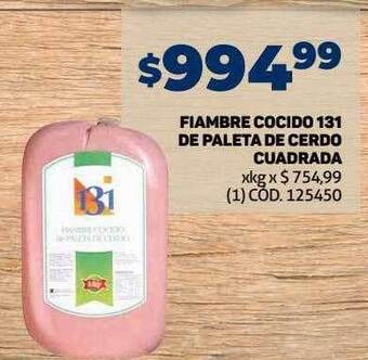 Makro Fiambre cocido 131 de paleta de cerdo cuadrada oferta