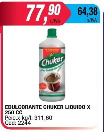 Maxiconsumo Chuker Edulcorante Liquido x 250cc oferta