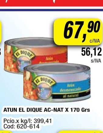 Maxiconsumo El Dique Atun AC-NAT x 170grs oferta