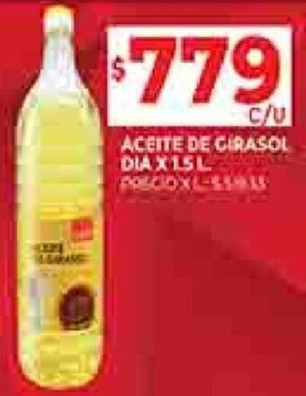 Supermercados DIA Aceite de Girasol Dia 1,5L oferta