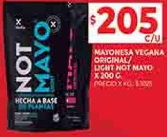Supermercados DIA Mayonesa Vegana Original/ Light Not Mayo 200g oferta