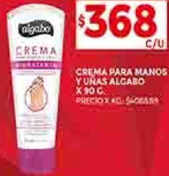 Crema para Manos Y Unas Algado 90g