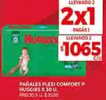 Supermercados DIA Pañales Flexi Comfort P Huggies 30u oferta