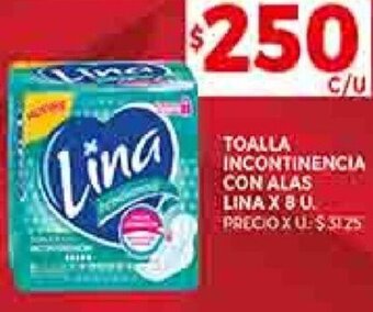Supermercados DIA Toalla Incontinencia con Alas Lina 8u oferta