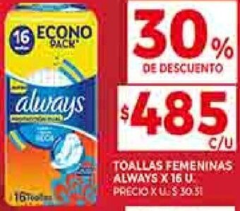 Supermercados DIA Toallas Femeninas Always 16u oferta