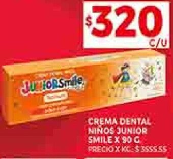Supermercados DIA Crema Dental Niños Junior Smile 90g oferta