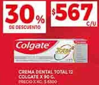 Supermercados DIA Crema Dental Total 12 Colgate 90g oferta