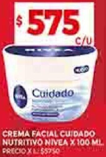 Supermercados DIA Crema Facial Cuidado Nutritivo Nivea 100ml oferta