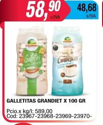 Maxiconsumo Galletitas Grandiet x 100gr oferta