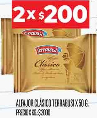 Supermercados DIA Alfajor Clásico Terrabusi 2x50g oferta
