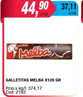 Maxiconsumo Melba Galletitas x 120gr oferta