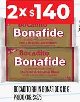 Supermercados DIA Bocadito Rhun Bonafide 2x16g oferta