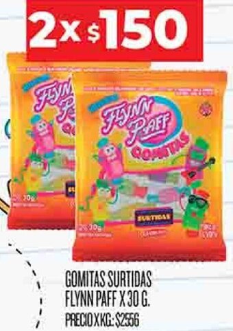 Supermercados DIA Gomitas Surtidas Flynn Paff 2x30g oferta