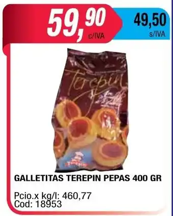 Maxiconsumo Terepin Pepas Galletitas 400gr oferta