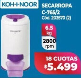 Naldo Lombardi Koh-i-Noor Secarropa C-765/2 oferta