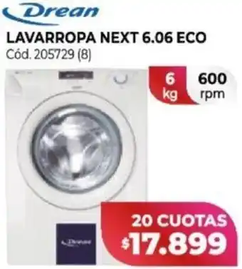 Naldo Lombardi Drean Lavarropa Next 6,06 Eco 6kg oferta