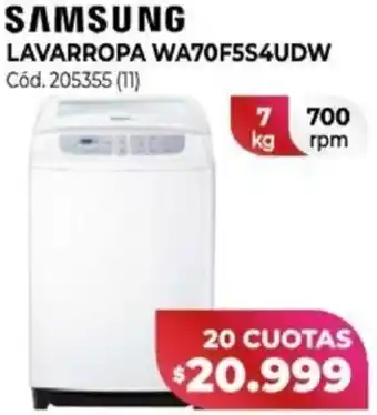 Naldo Lombardi Samsung Lavarropa WA70F5S4UDW 7kg oferta