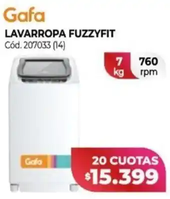 Naldo Lombardi Gafa Lavarropa Fuzzyfit 7kg oferta