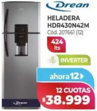 Naldo Lombardi Drean Heladera HDR430N42M 424L oferta