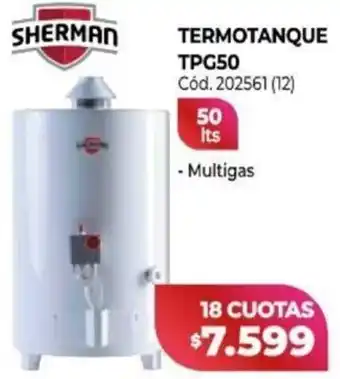 Naldo Lombardi Termotanque TPG50 50L oferta