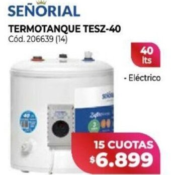 Naldo Lombardi Señorial Termotanque TESZ-40 oferta