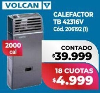 Naldo Lombardi Volcan Calefactor TB 42316V oferta