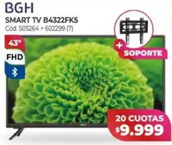 Naldo Lombardi BGH Smart TV 43" + Soporte oferta