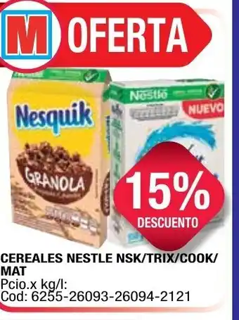 Maxiconsumo Nesquik Cereales Nestle NSK/Trix/Cook/Mat oferta