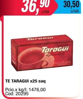 Maxiconsumo Te Taragui x 25saq oferta