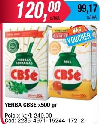 Maxiconsumo CBSE Yerba x 500gr oferta