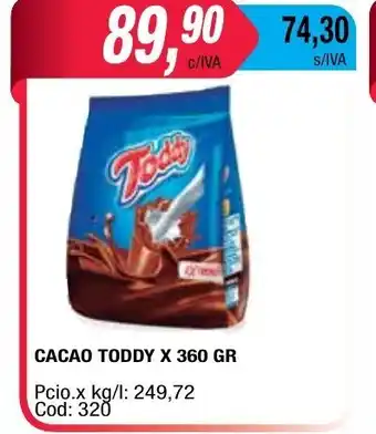 Maxiconsumo Toddy Cacao x 360gr oferta