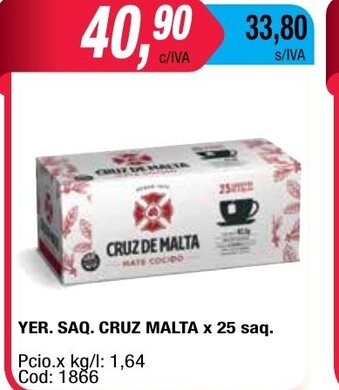 Maxiconsumo Cruz Malta Yer. Saq. x 25saq oferta