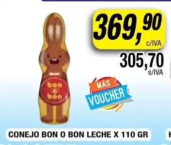 Maxiconsumo Bon o Bon Conejo Leche x 110gr oferta