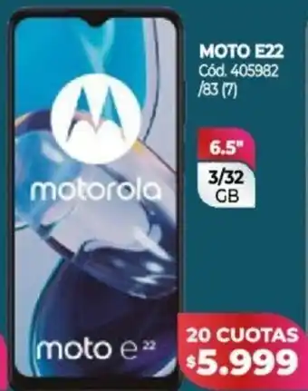 Naldo Lombardi Moto E22 6,5" oferta