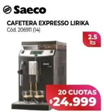 Naldo Lombardi Saeco Cafetera Expresso Lirika 2,5L oferta