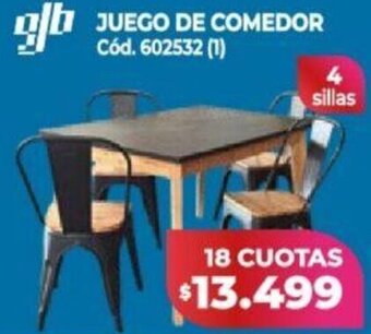 Naldo Lombardi Juego de Comedor 4 Sillas oferta