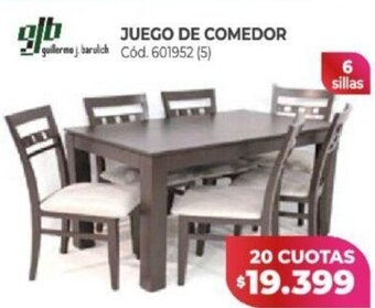 Naldo Lombardi Juego de Comedor 6 Sillas oferta