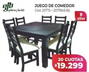 Naldo Lombardi Juego de Comedor 8 Sillas oferta